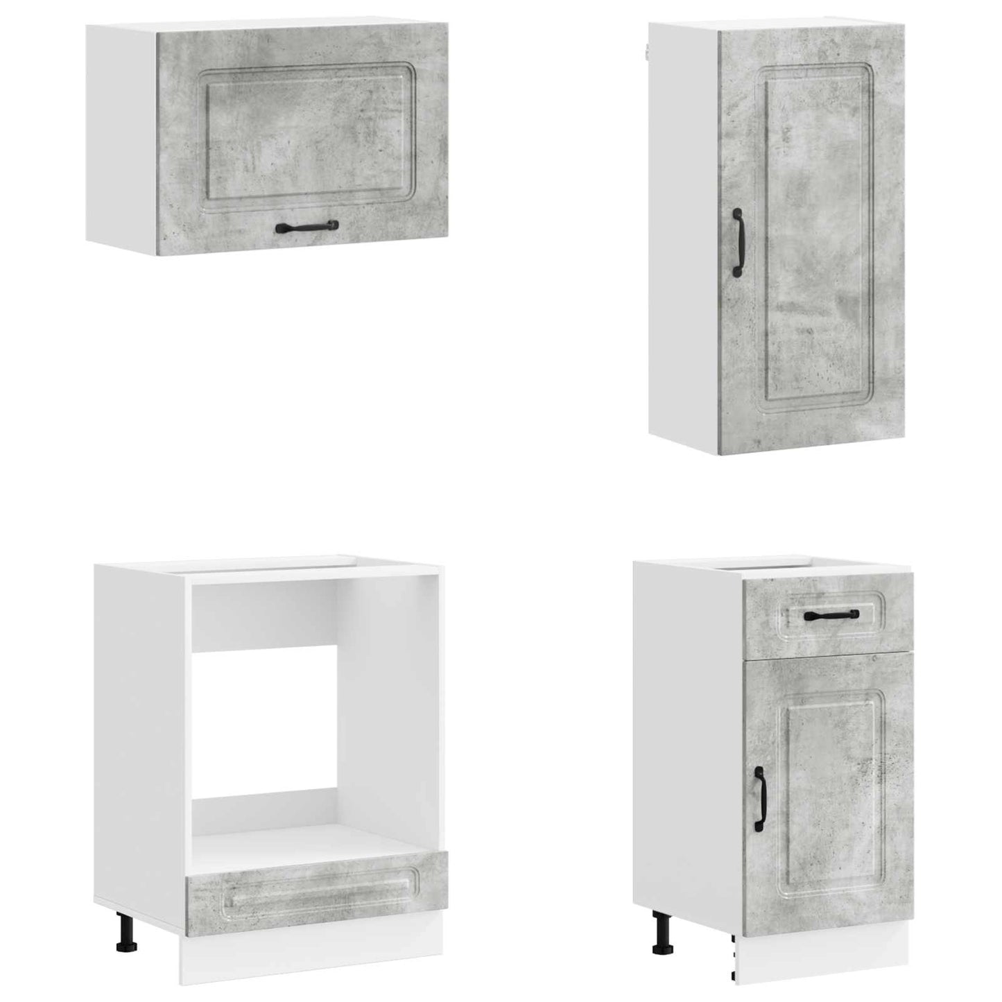 vidaXL Μονάδα κουζίνας KALMAR 8 pcs Γκρι Σκυροδέματος