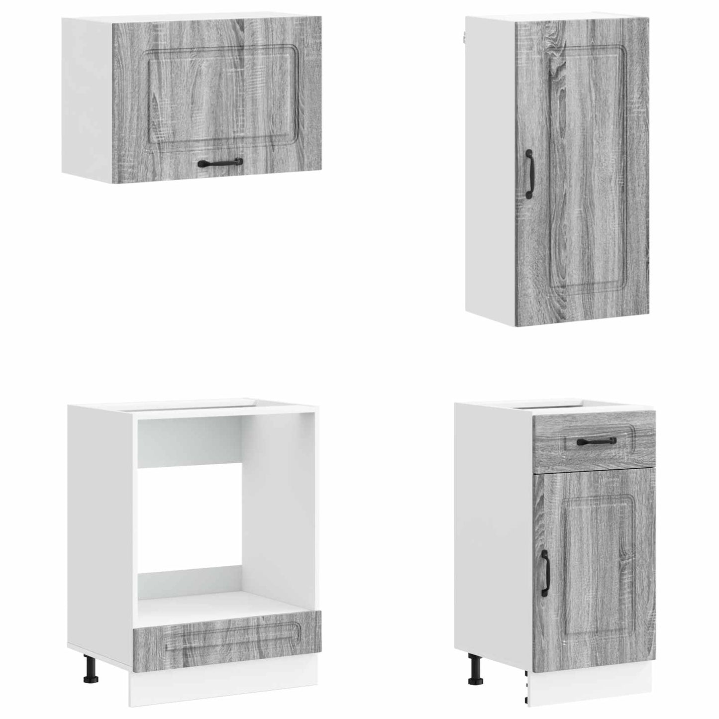 vidaXL Μονάδα κουζίνας KALMAR 8 pcs Γκρι Sonoma Επεξεργασμένο Ξύλο