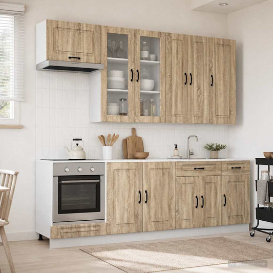 vidaXL Μονάδα κουζίνας KALMAR 8 pcs Sonoma Δρυς Επεξεργασμένο Ξύλο