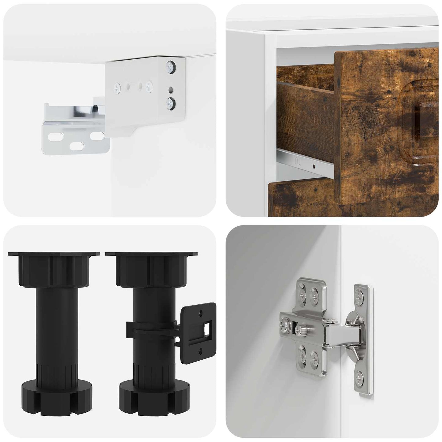 vidaXL Μονάδα κουζίνας KALMAR 8 pcs Καπνισμένο Ξύλο Δρυός