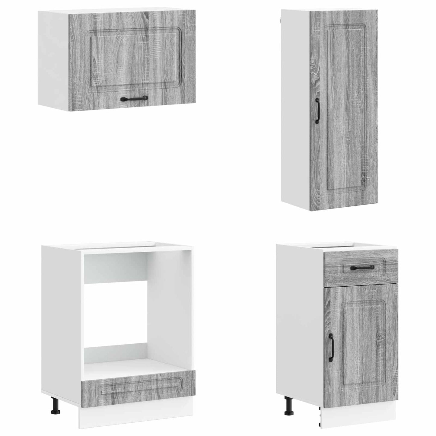 vidaXL Μονάδα κουζίνας KALMAR 8 pcs Γκρι Sonoma Επεξεργασμένο Ξύλο