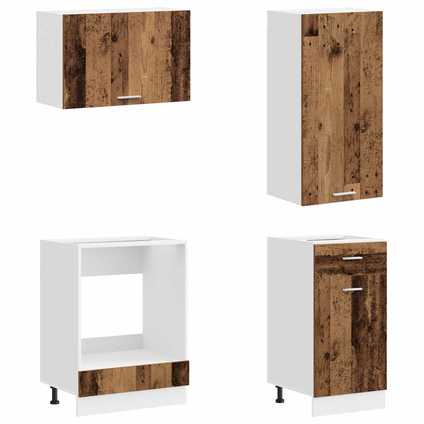 vidaXL Μονάδα κουζίνας LYON 8 pcs Παλαιωμένο ξύλο Επεξεργασμένο Ξύλο