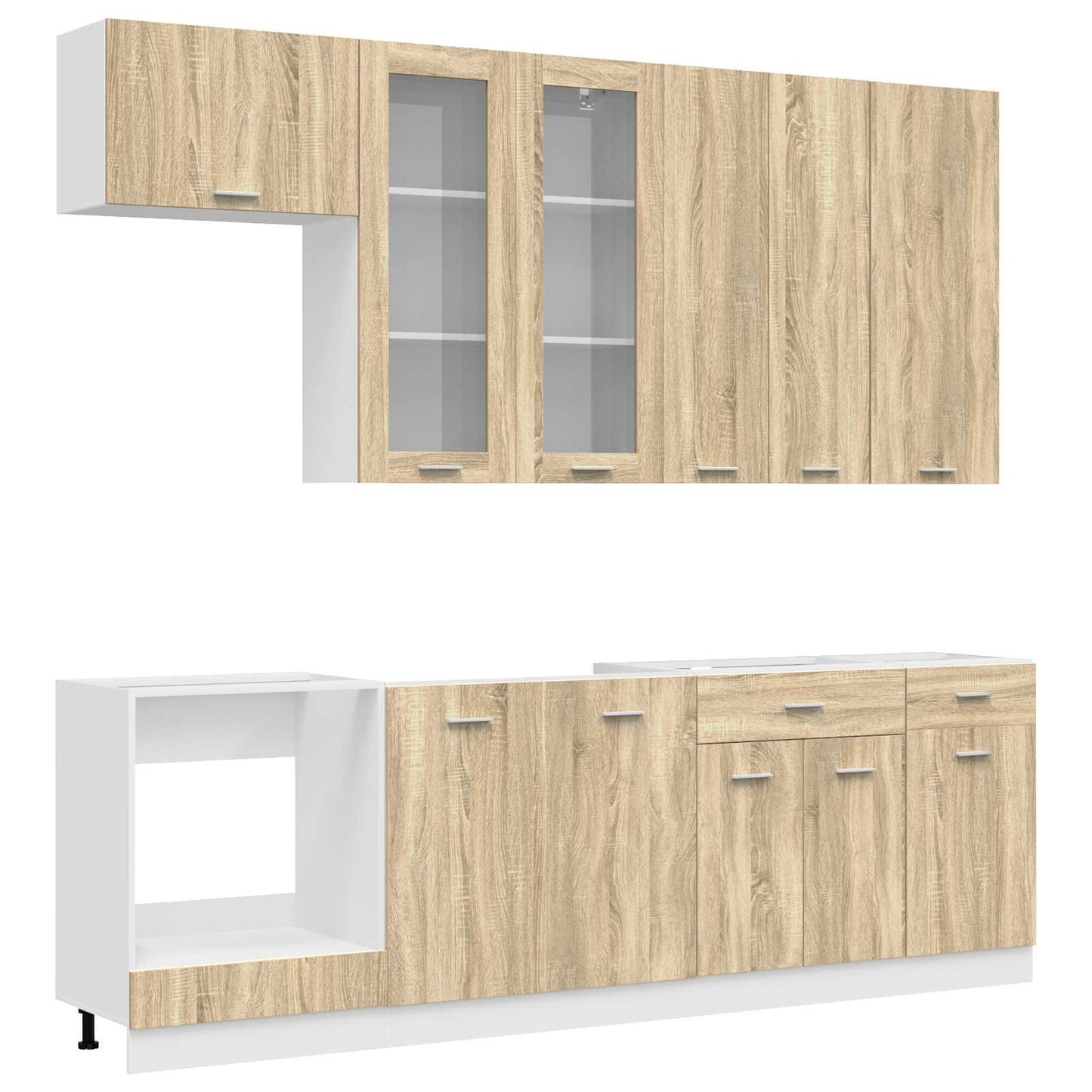 vidaXL Μονάδα κουζίνας LYON 8 pcs Sonoma Δρυς Επεξεργασμένο Ξύλο