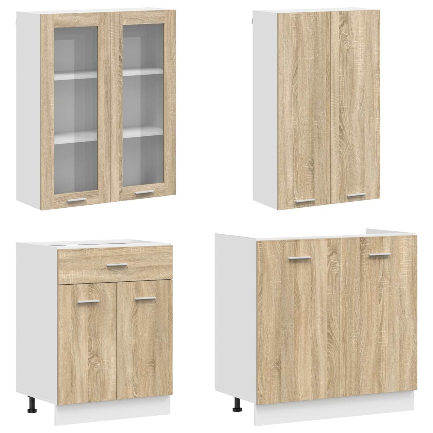 vidaXL Μονάδα κουζίνας LYON 8 pcs Sonoma Δρυς Επεξεργασμένο Ξύλο