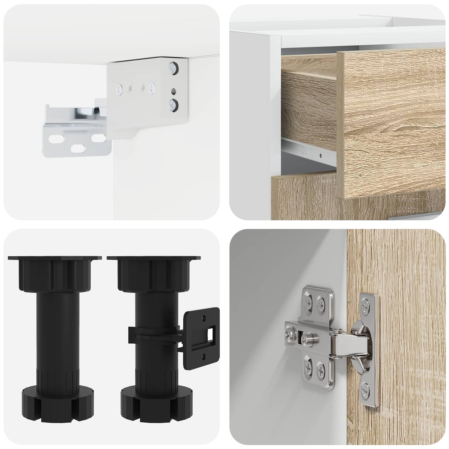 vidaXL Μονάδα κουζίνας LYON 5 pcs Sonoma Δρυς Επεξεργασμένο Ξύλο