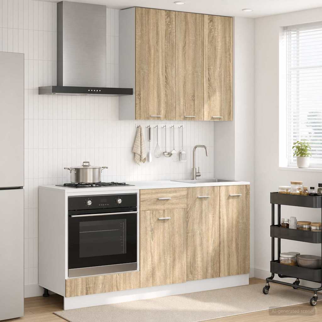 vidaXL Μονάδα κουζίνας LYON 5 pcs Sonoma Δρυς Επεξεργασμένο Ξύλο