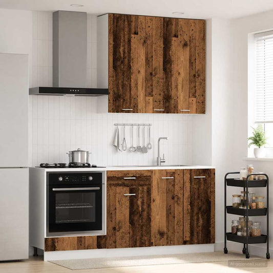 vidaXL Μονάδα κουζίνας LYON 5 pcs Παλαιωμένο ξύλο Επεξεργασμένο Ξύλο