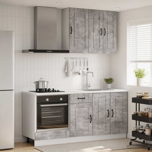 vidaXL Μονάδα κουζίνας KALMAR 5 pcs Γκρι Σκυροδέματος