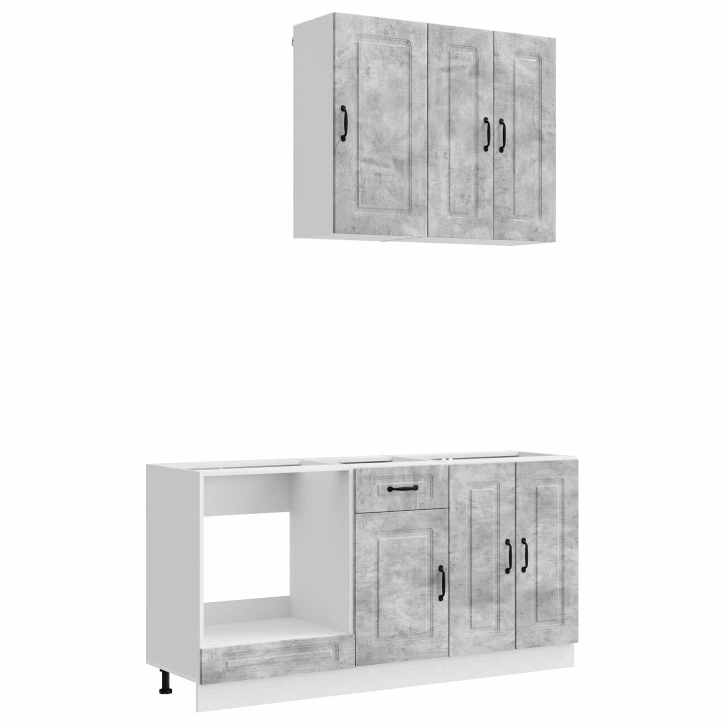 vidaXL Μονάδα κουζίνας KALMAR 5 pcs Γκρι Σκυροδέματος