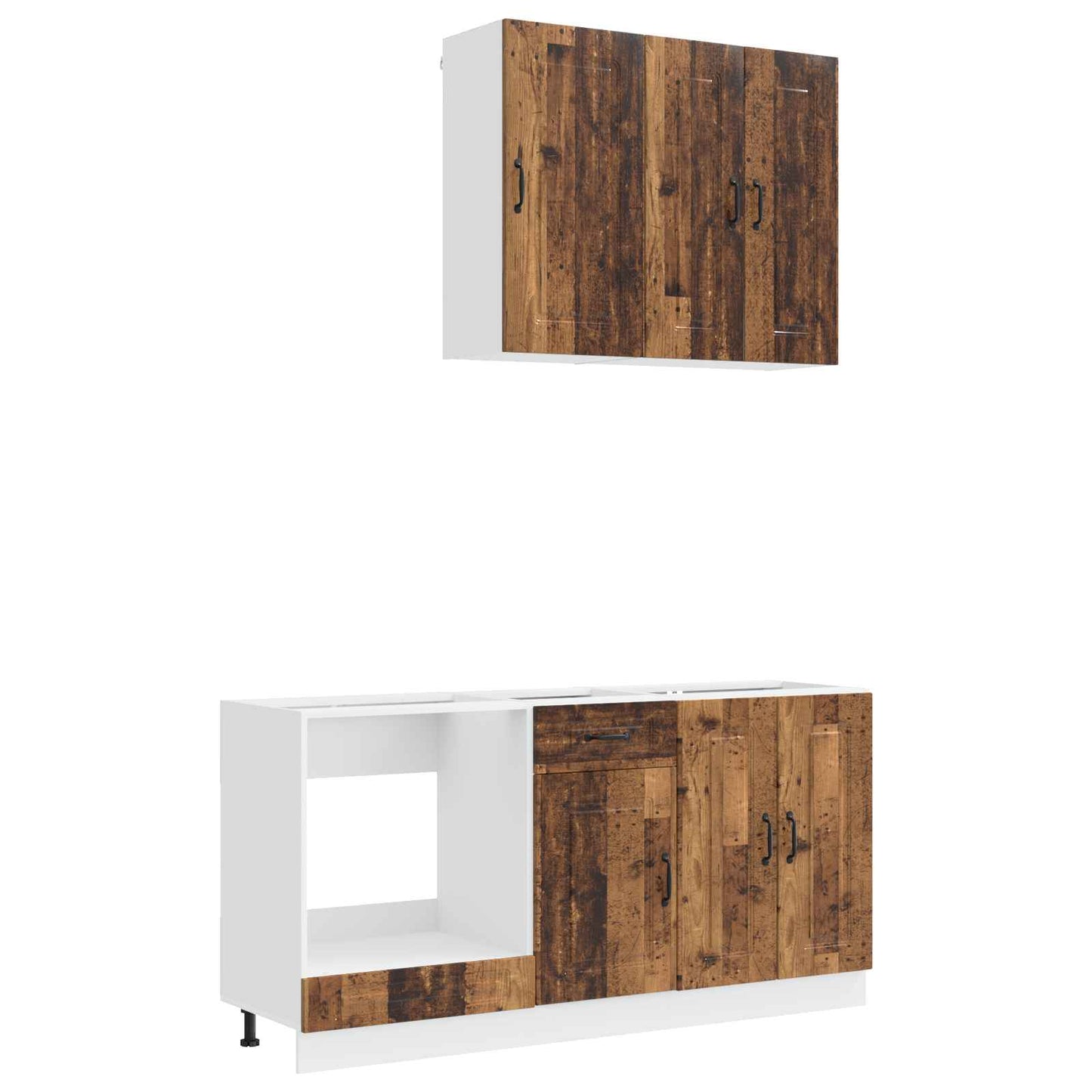 vidaXL Μονάδα κουζίνας KALMAR 5 pcs Παλαιωμένο ξύλο Επεξεργασμένο Ξύλο