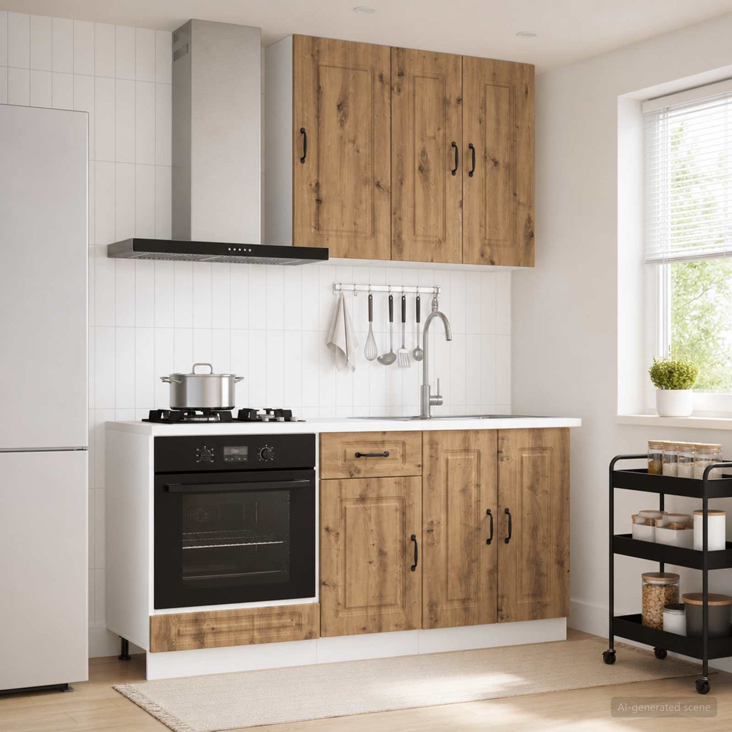 vidaXL Μονάδα κουζίνας KALMAR 5 pcs Artisan Δρυς Επεξεργασμένο Ξύλο