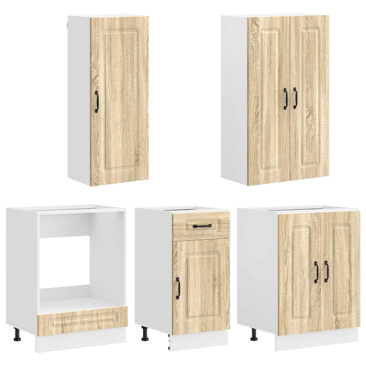 vidaXL Μονάδα κουζίνας KALMAR 5 pcs Sonoma Δρυς Επεξεργασμένο Ξύλο