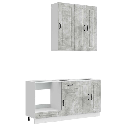 vidaXL Μονάδα κουζίνας KALMAR 5 pcs Γκρι Σκυροδέματος