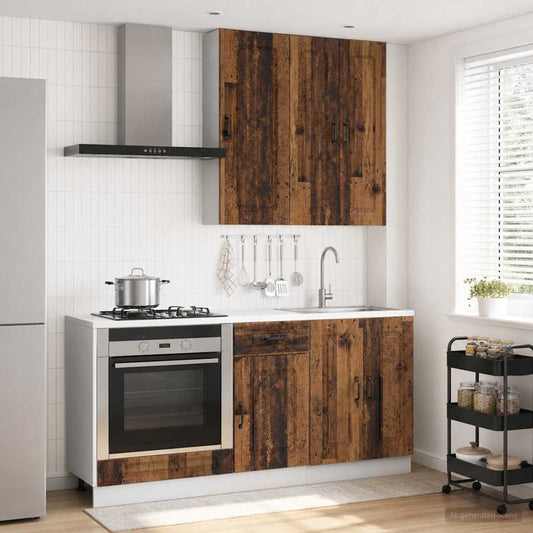 vidaXL Μονάδα κουζίνας KALMAR 5 pcs Παλαιωμένο ξύλο Επεξεργασμένο Ξύλο