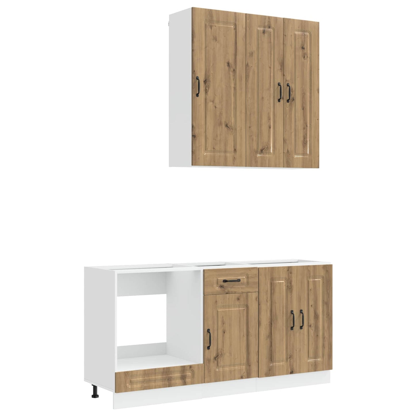 vidaXL Μονάδα κουζίνας KALMAR 5 pcs Artisan Δρυς Επεξεργασμένο Ξύλο