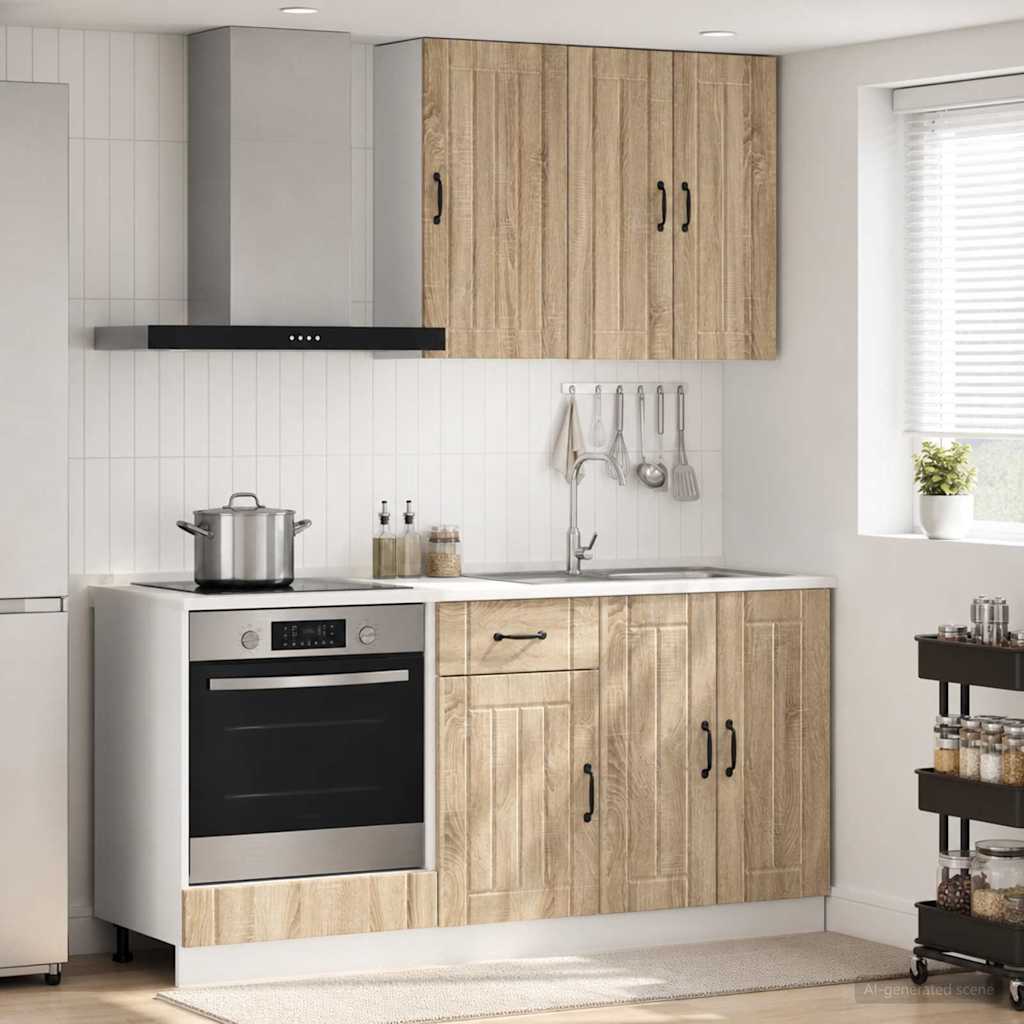 vidaXL Μονάδα κουζίνας LUCCA 5 pcs Sonoma Δρυς Επεξεργασμένο Ξύλο