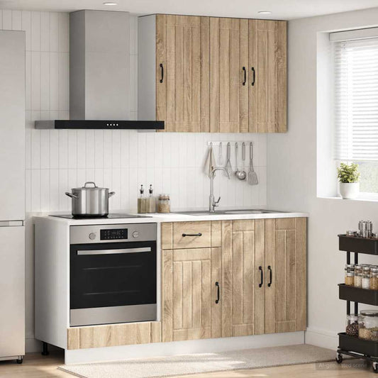 vidaXL Μονάδα κουζίνας LUCCA 5 pcs Sonoma Δρυς Επεξεργασμένο Ξύλο