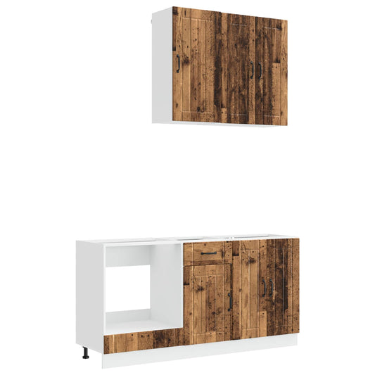 vidaXL Μονάδα κουζίνας LUCCA 5 pcs Παλαιωμένο ξύλο Επεξεργασμένο Ξύλο