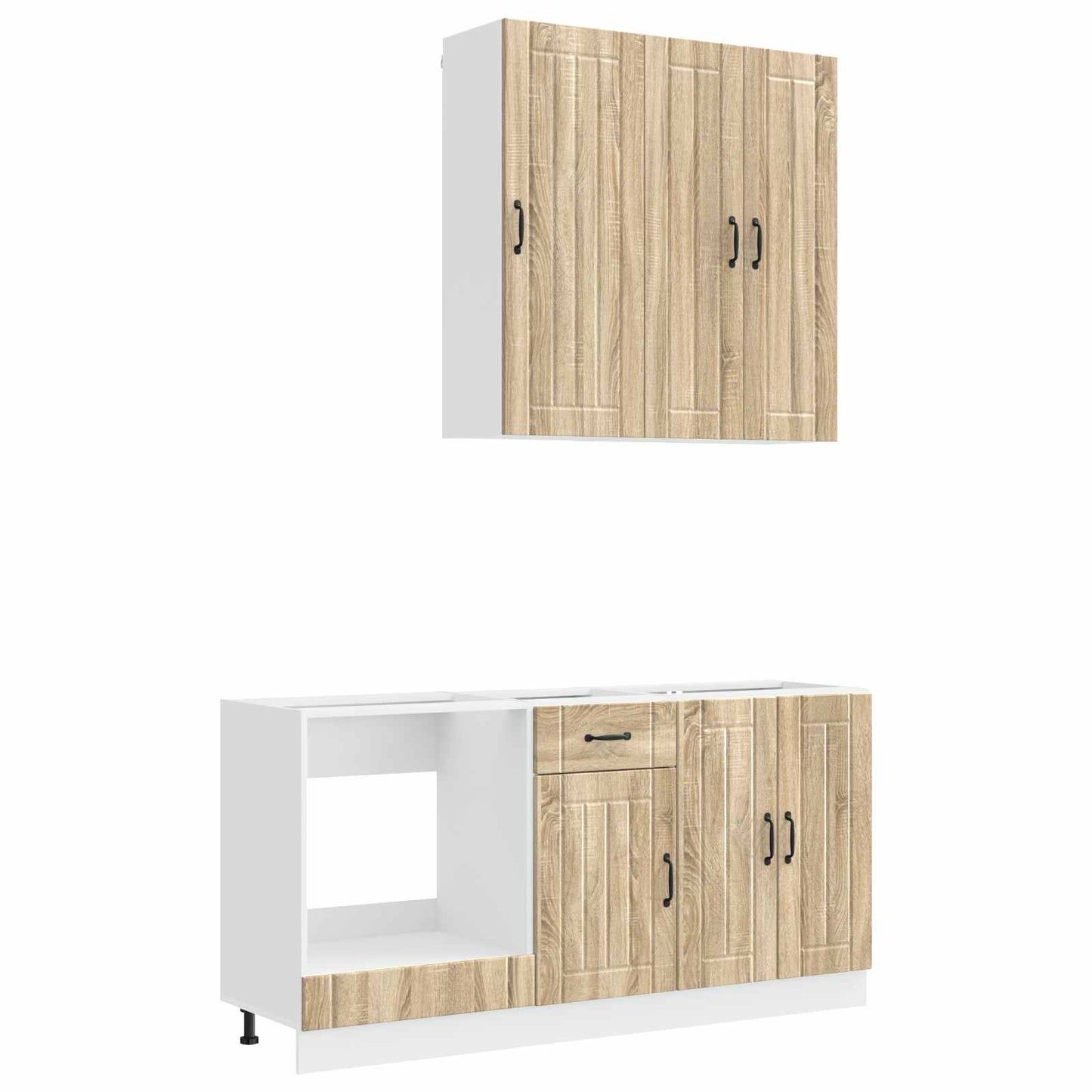 vidaXL Μονάδα κουζίνας LUCCA 5 pcs Sonoma Δρυς Επεξεργασμένο Ξύλο