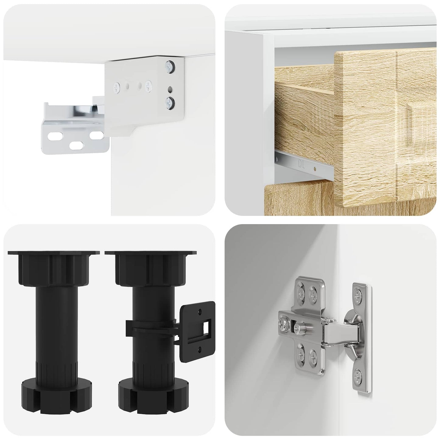 vidaXL Μονάδα κουζίνας PORTO 5 pcs Sonoma Δρυς Επεξεργασμένο Ξύλο