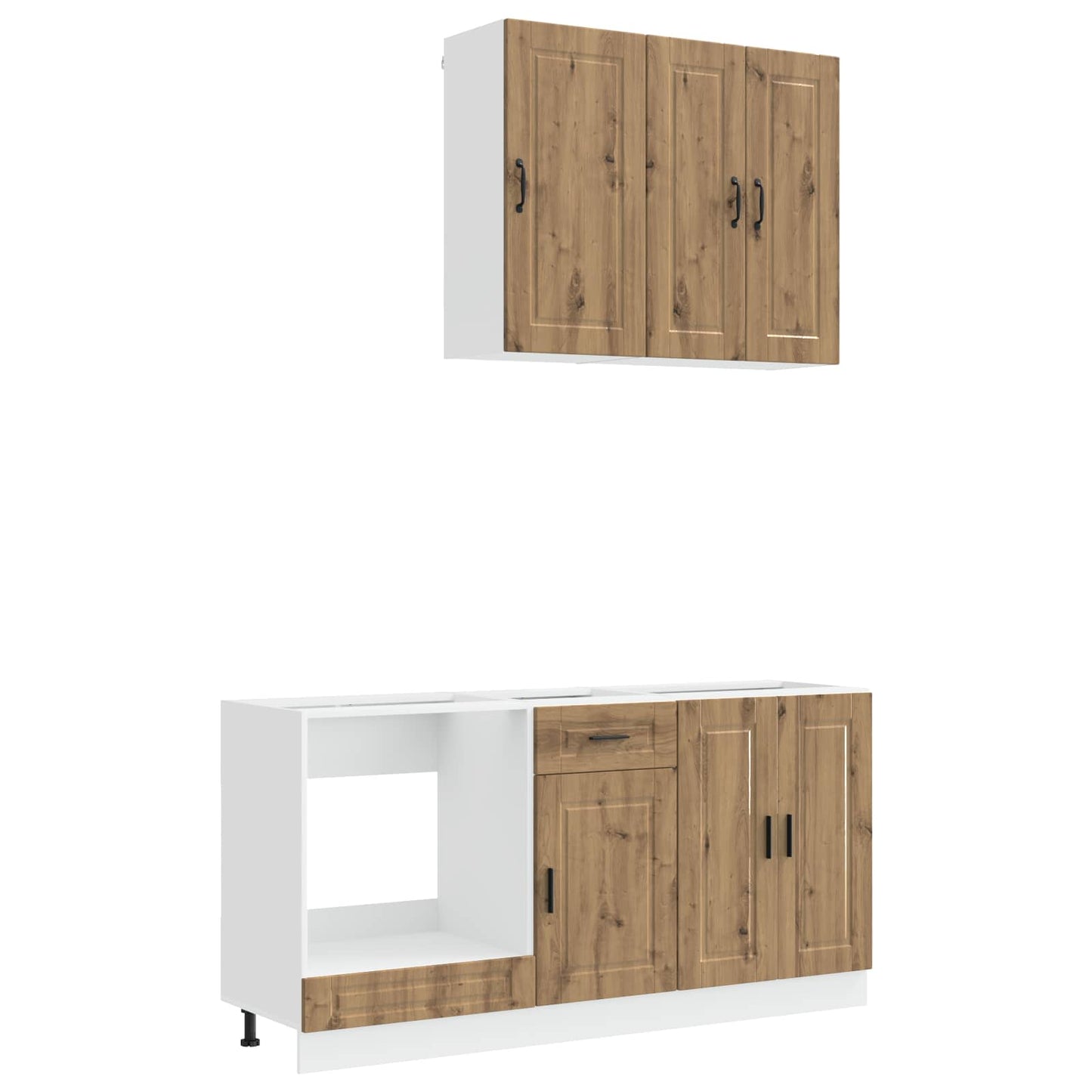 vidaXL Μονάδα κουζίνας PORTO 5 pcs Artisan Δρυς Επεξεργασμένο Ξύλο