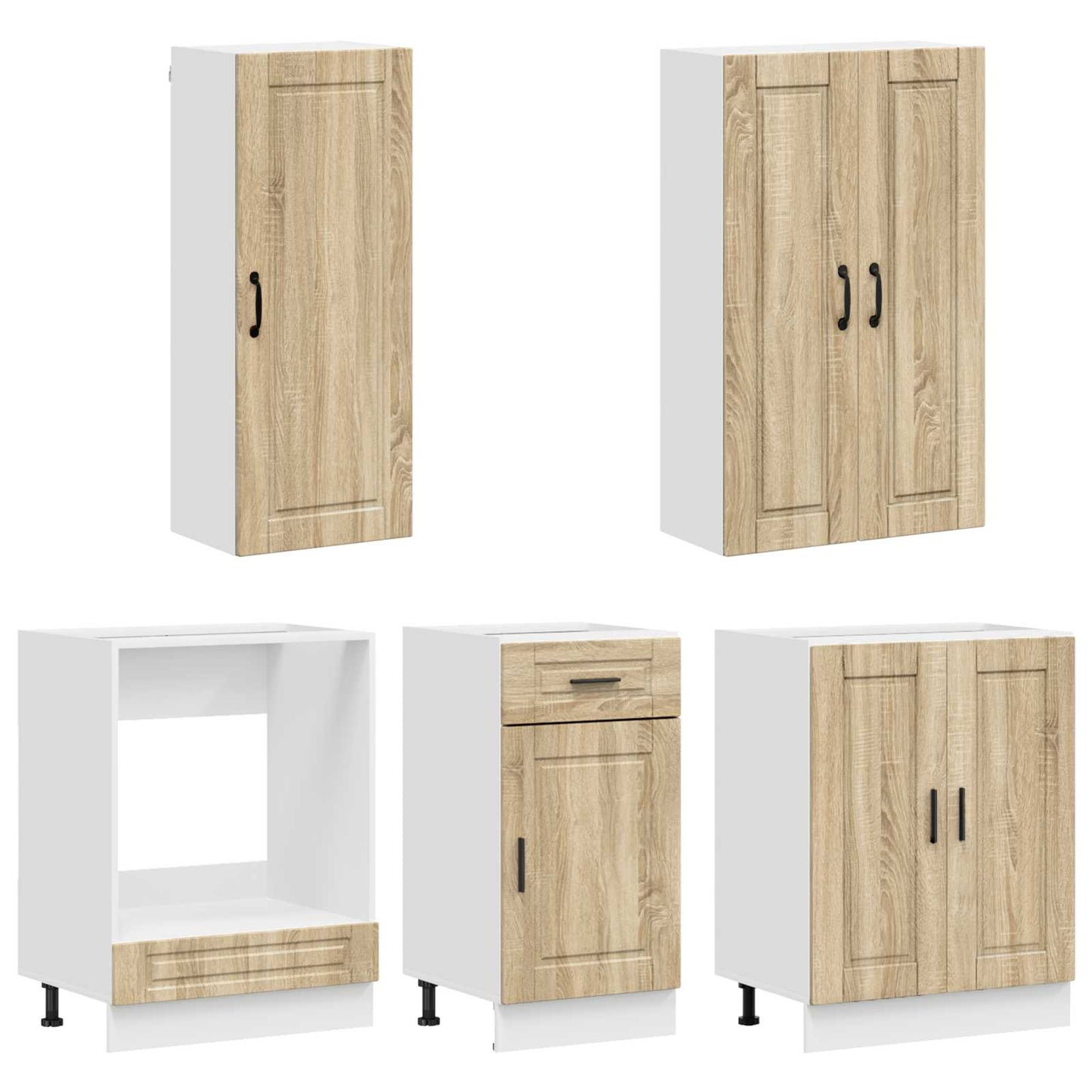 vidaXL Μονάδα κουζίνας PORTO 5 pcs Sonoma Δρυς Επεξεργασμένο Ξύλο