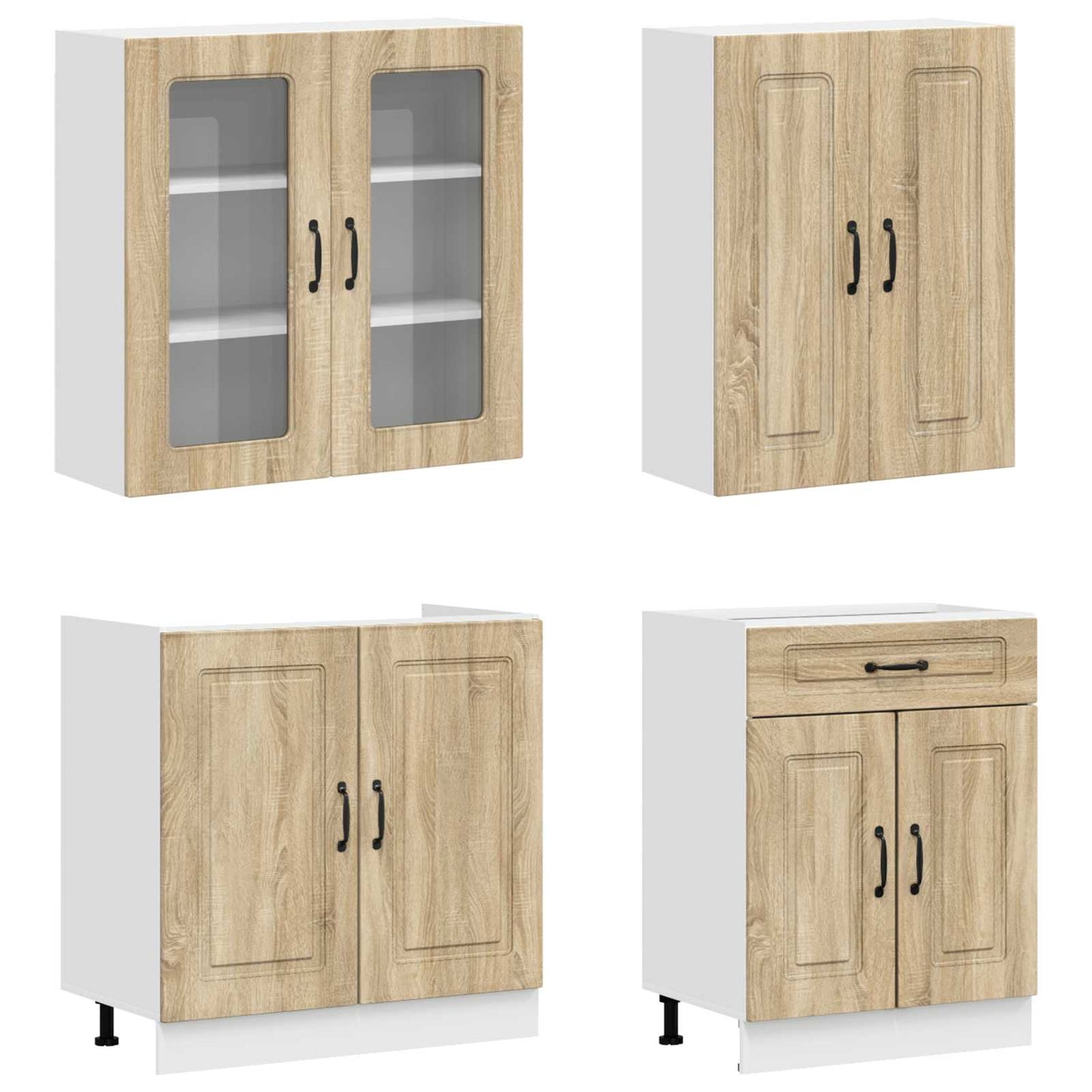 vidaXL Μονάδα κουζίνας KALMAR 4 pcs Sonoma Δρυς Επεξεργασμένο Ξύλο