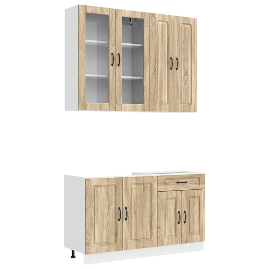 vidaXL Μονάδα κουζίνας KALMAR 4 pcs Sonoma Δρυς Επεξεργασμένο Ξύλο