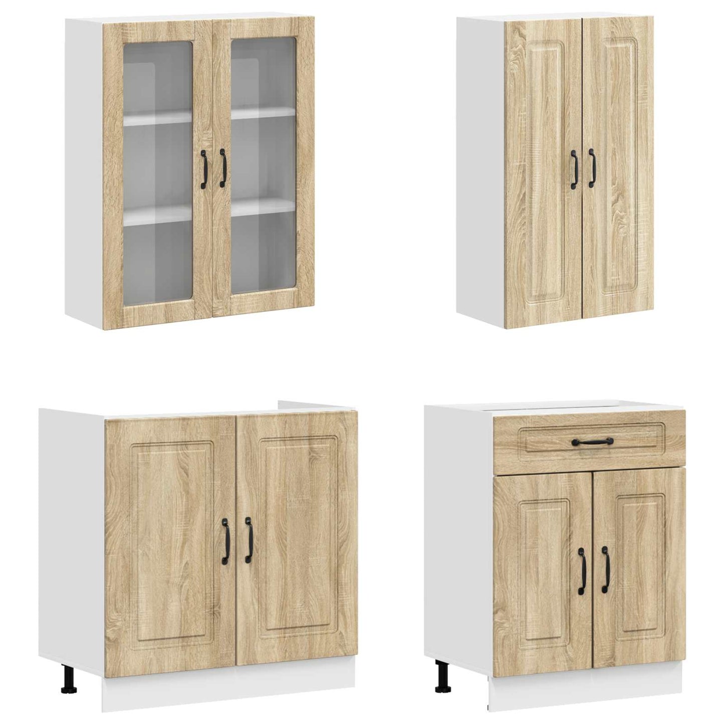 vidaXL Μονάδα κουζίνας KALMAR 4 pcs Sonoma Δρυς Επεξεργασμένο Ξύλο