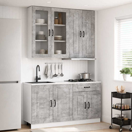vidaXL Μονάδα κουζίνας KALMAR 4 pcs Γκρι Σκυροδέματος