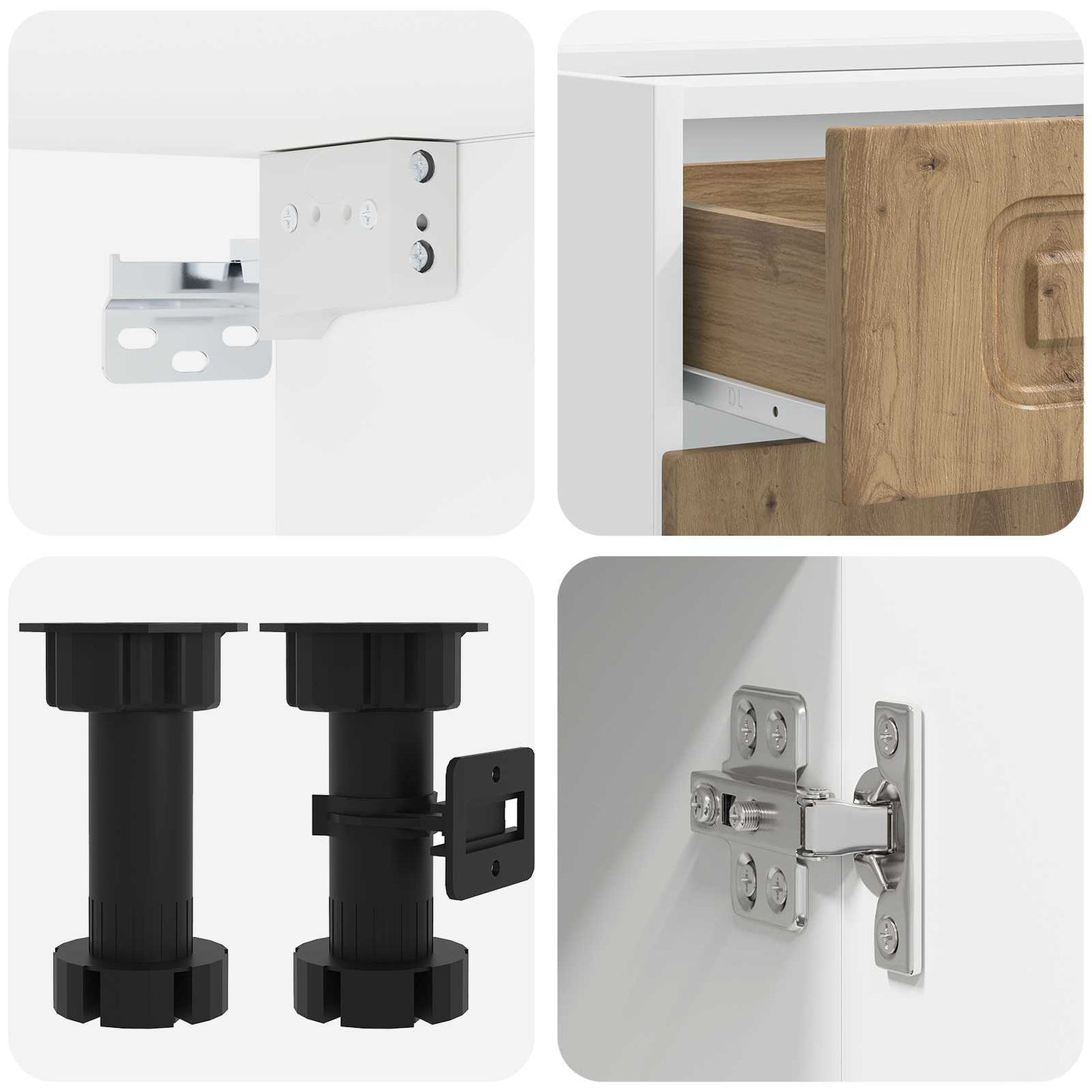 vidaXL Μονάδα κουζίνας KALMAR 4 pcs Artisan Δρυς Επεξεργασμένο Ξύλο