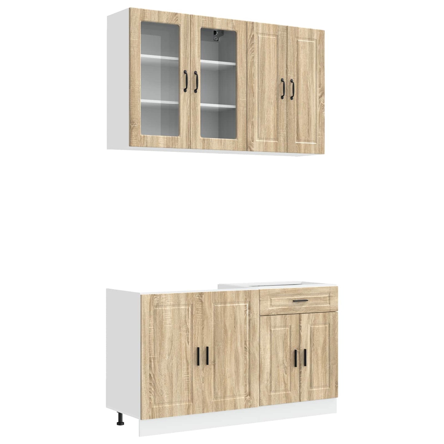 vidaXL Μονάδα κουζίνας PORTO 4 pcs Sonoma Δρυς Επεξεργασμένο Ξύλο