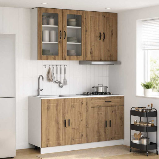 vidaXL Μονάδα κουζίνας PORTO 4 pcs Artisan Δρυς Επεξεργασμένο Ξύλο