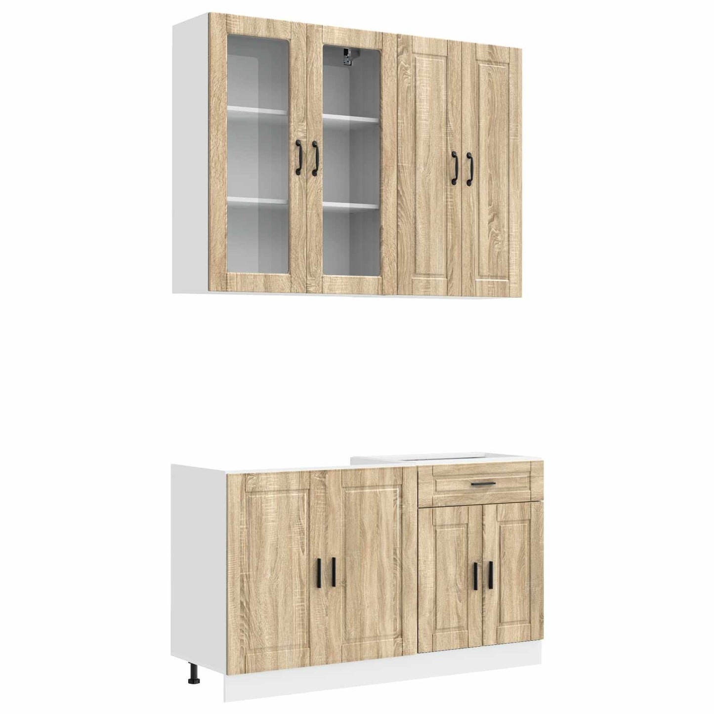 vidaXL Μονάδα κουζίνας PORTO 4 pcs Sonoma Δρυς Επεξεργασμένο Ξύλο