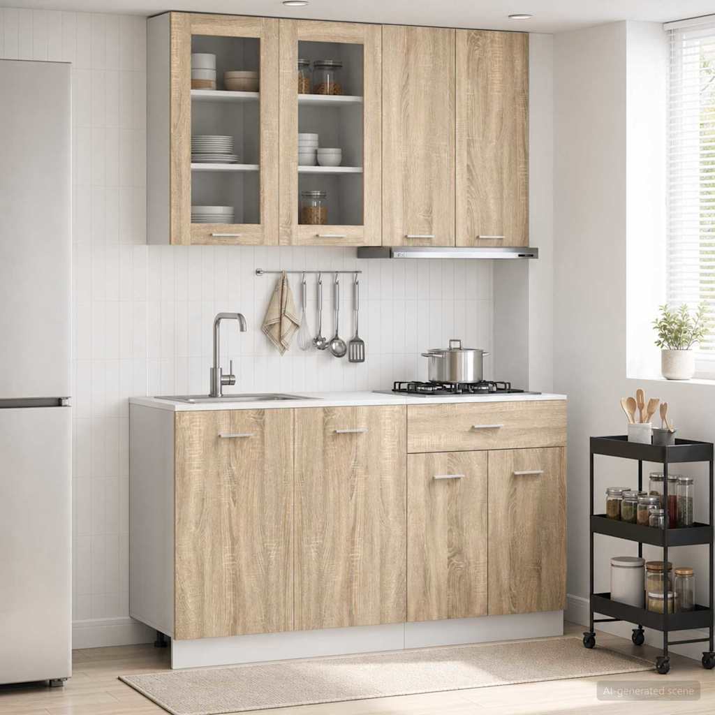 vidaXL Μονάδα κουζίνας LYON 4 pcs Sonoma Δρυς Επεξεργασμένο Ξύλο