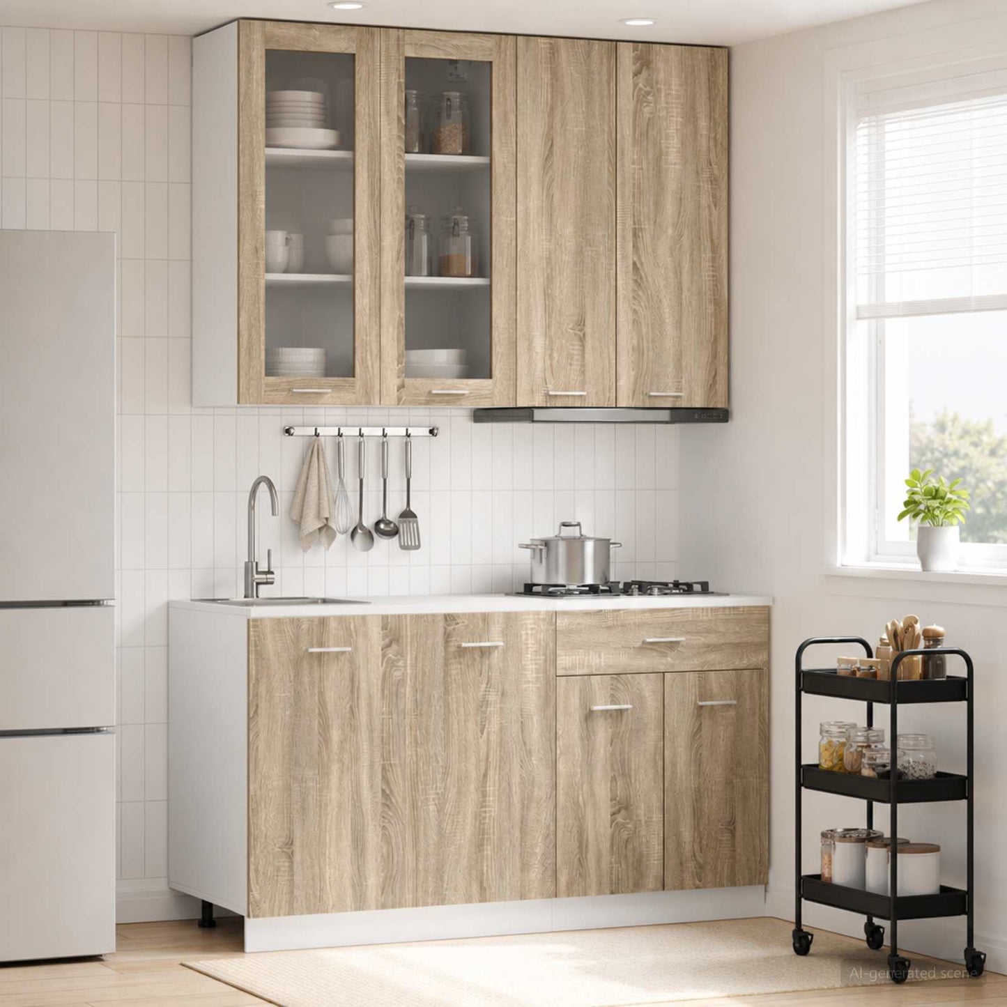 vidaXL Μονάδα κουζίνας LYON 4 pcs Sonoma Δρυς Επεξεργασμένο Ξύλο