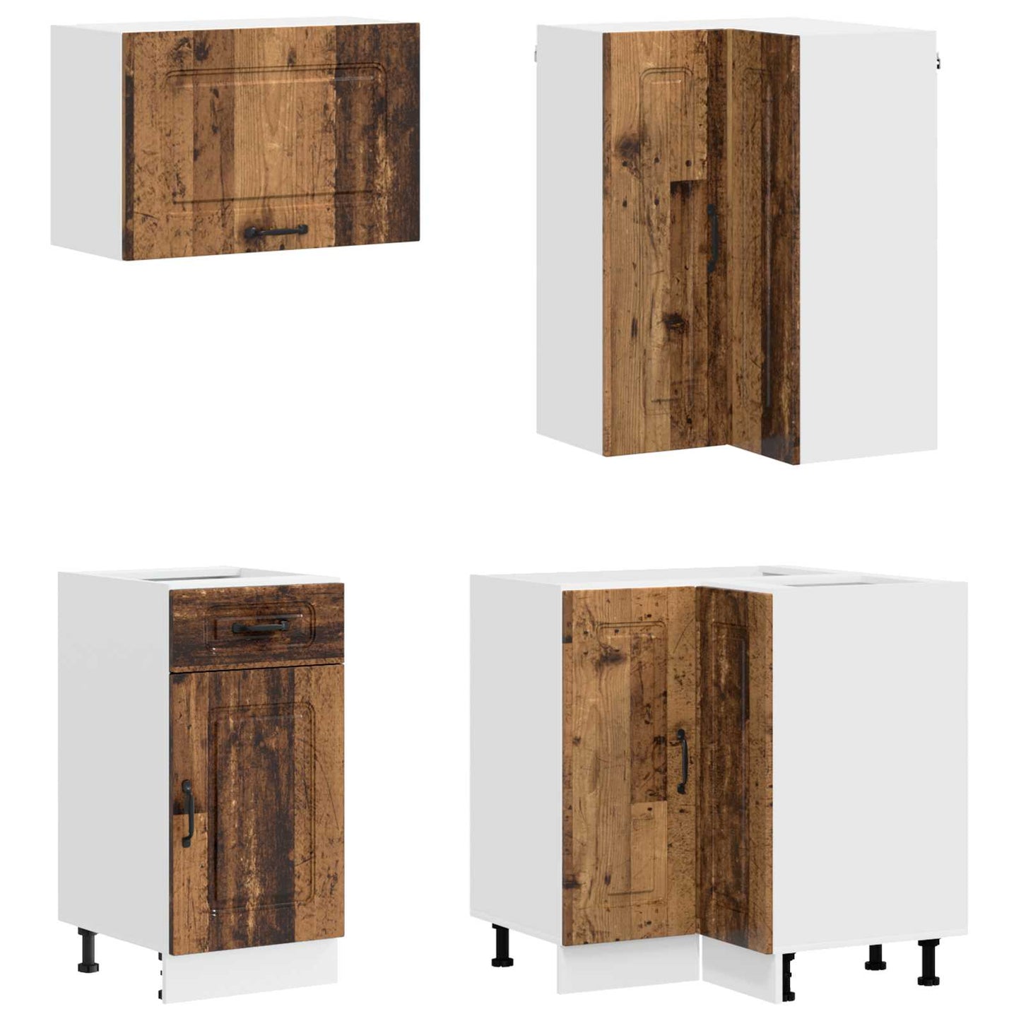 vidaXL Μονάδα κουζίνας KALMAR 8 pcs Παλαιωμένο ξύλο Επεξεργασμένο Ξύλο