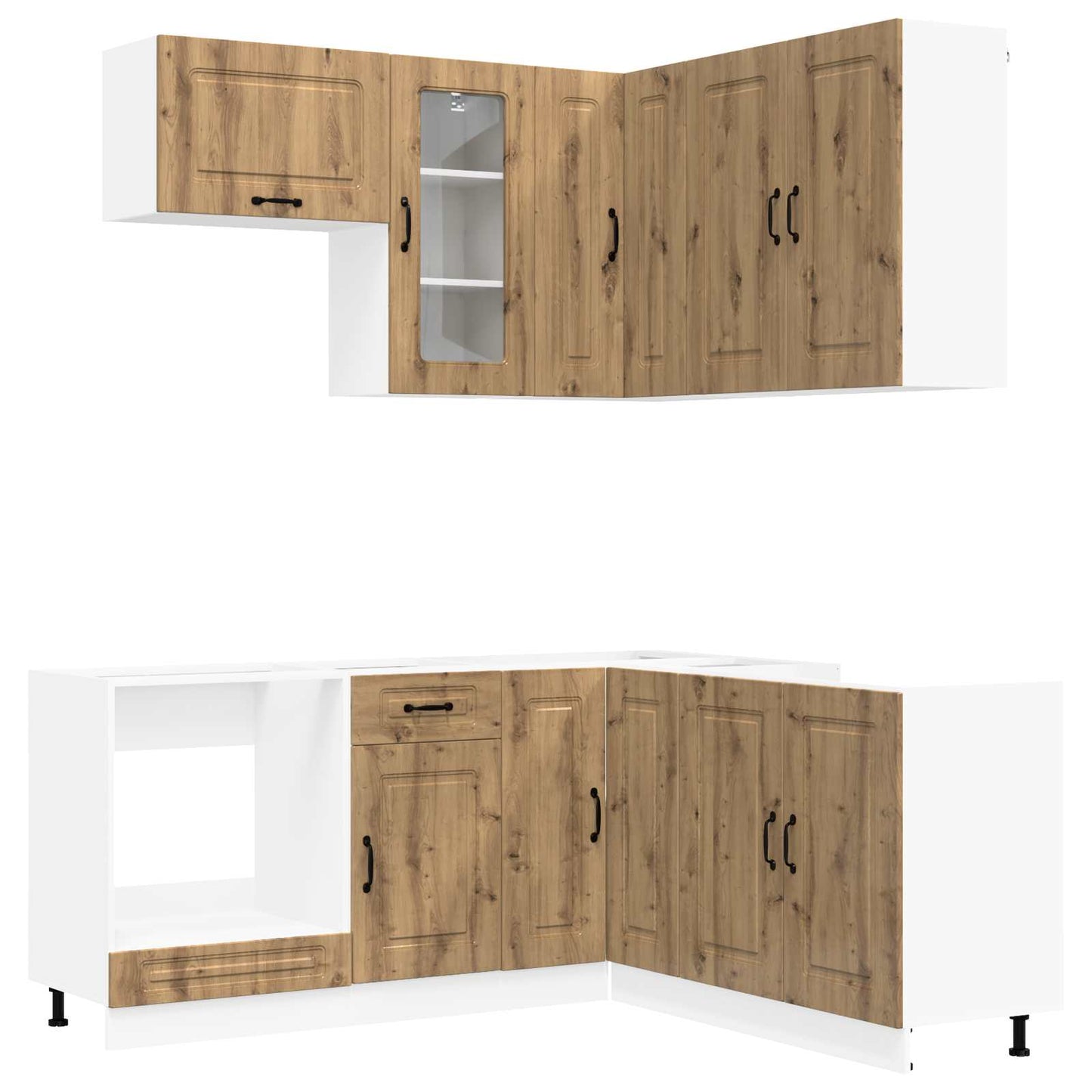 vidaXL Μονάδα κουζίνας KALMAR 8 pcs Artisan Δρυς Επεξεργασμένο Ξύλο