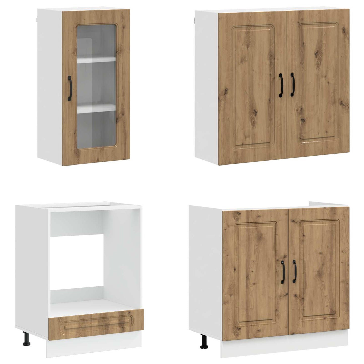 vidaXL Μονάδα κουζίνας KALMAR 8 pcs Artisan Δρυς Επεξεργασμένο Ξύλο