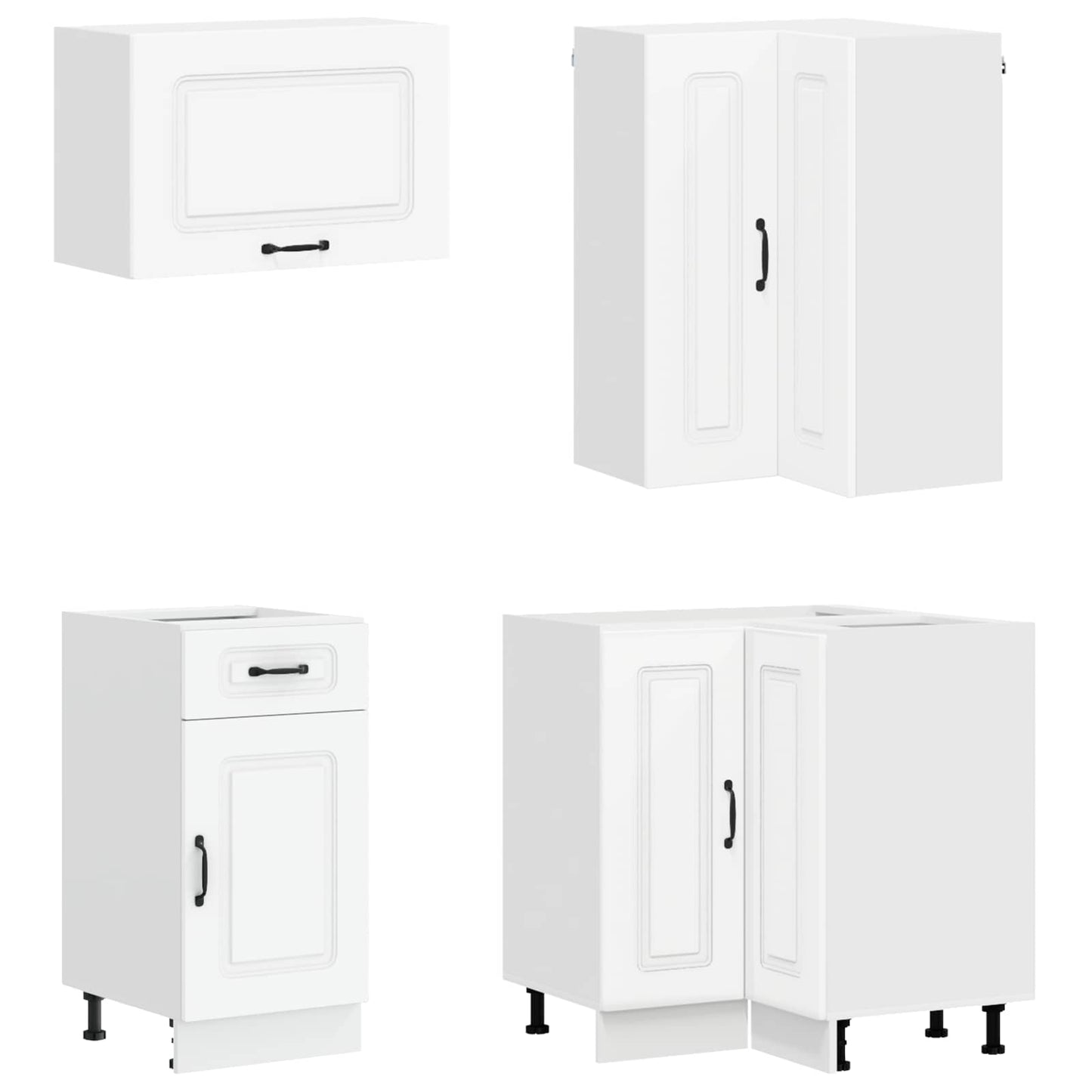 vidaXL Μονάδα κουζίνας KALMAR 8 pcs Λευκό Επεξεργασμένο Ξύλο
