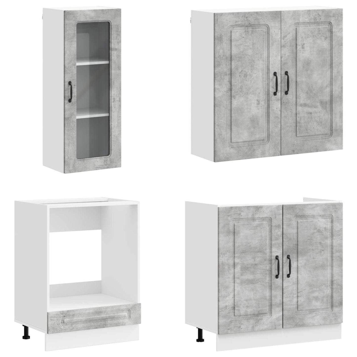 vidaXL Μονάδα κουζίνας KALMAR 8 pcs Γκρι Σκυροδέματος