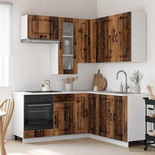 vidaXL Μονάδα κουζίνας KALMAR 8 pcs Παλαιωμένο ξύλο Επεξεργασμένο Ξύλο