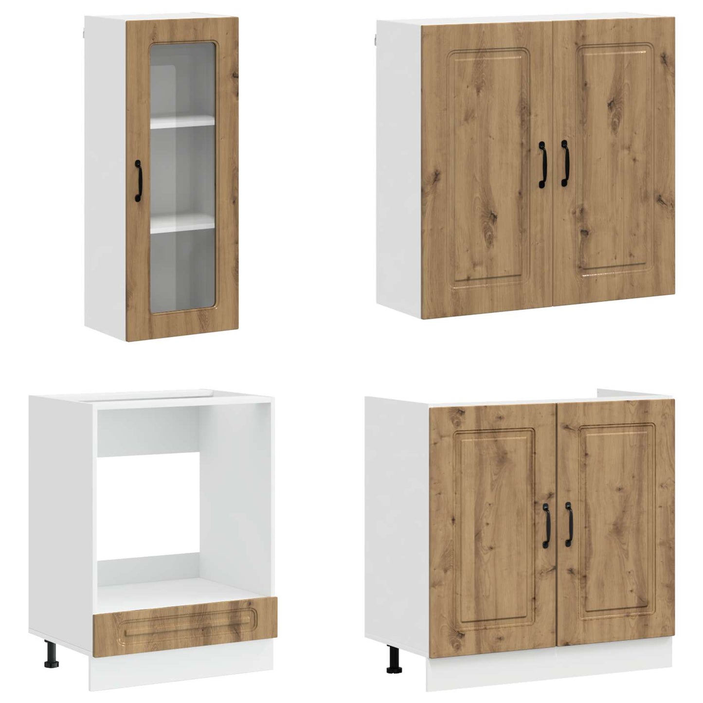 vidaXL Μονάδα κουζίνας KALMAR 8 pcs Artisan Δρυς Επεξεργασμένο Ξύλο