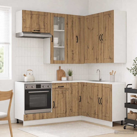 vidaXL Μονάδα κουζίνας LUCCA 8 pcs Artisan Δρυς Επεξεργασμένο Ξύλο