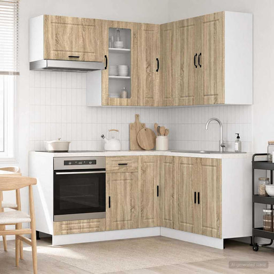 vidaXL Μονάδα κουζίνας PORTO 8 pcs Sonoma Δρυς Επεξεργασμένο Ξύλο
