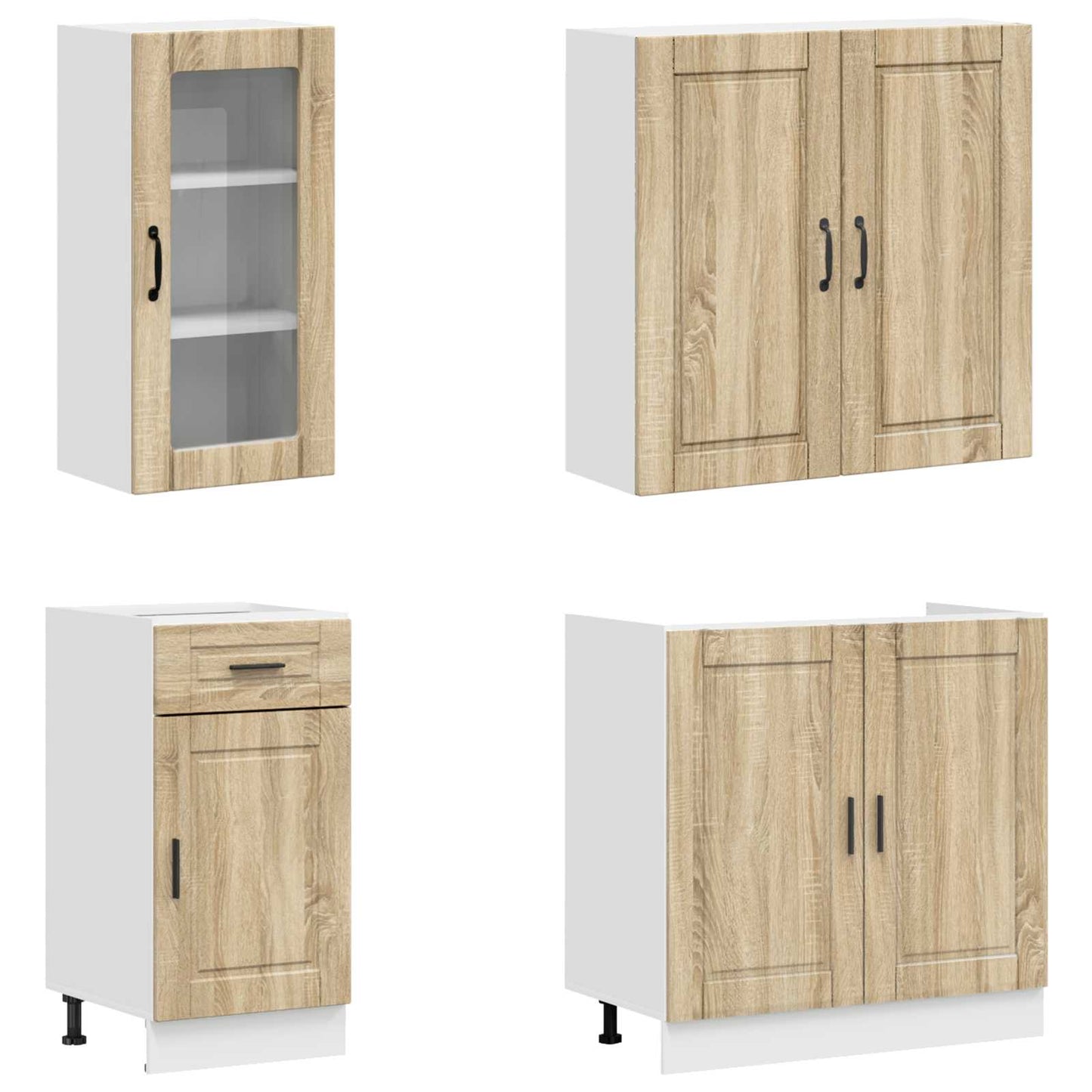 vidaXL Μονάδα κουζίνας PORTO 8 pcs Sonoma Δρυς Επεξεργασμένο Ξύλο
