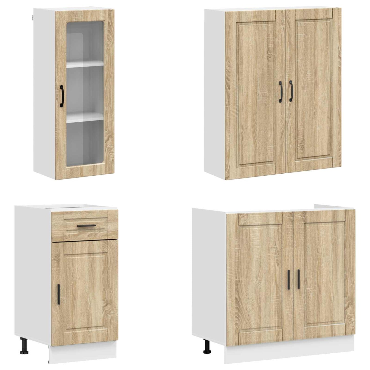 vidaXL Μονάδα κουζίνας PORTO 8 pcs Sonoma Δρυς Επεξεργασμένο Ξύλο