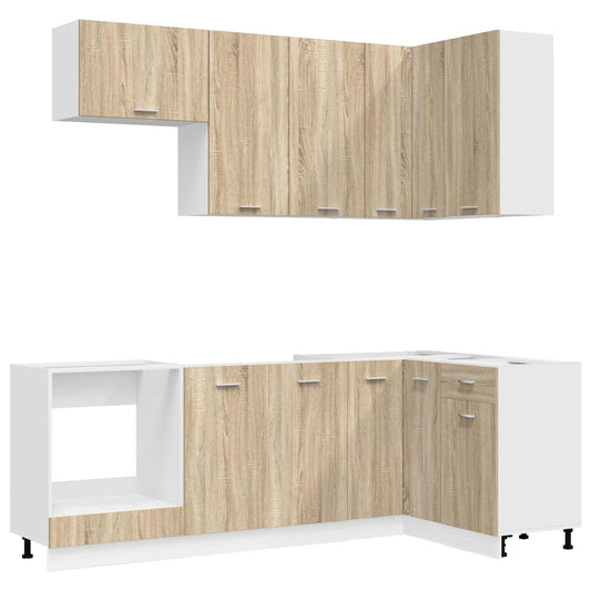 vidaXL Μονάδα κουζίνας LYON 8 pcs Sonoma Δρυς Επεξεργασμένο Ξύλο
