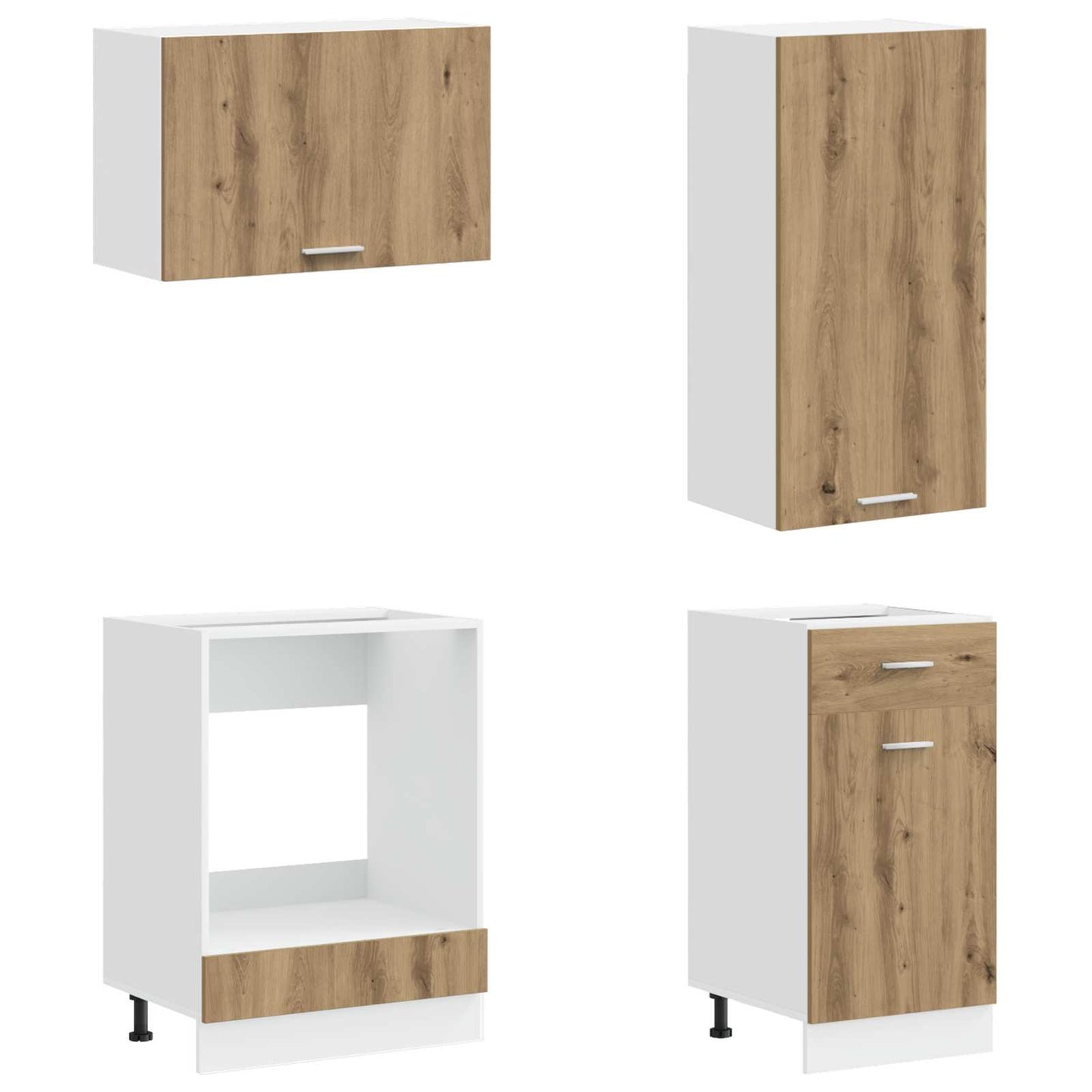 vidaXL Μονάδα κουζίνας LYON 8 pcs Artisan Δρυς Επεξεργασμένο Ξύλο