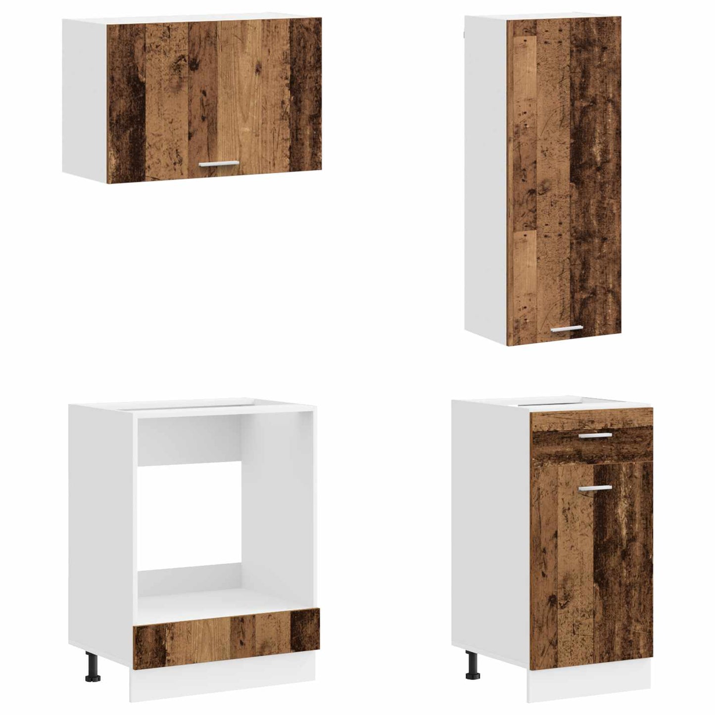vidaXL Μονάδα κουζίνας LYON 8 pcs Παλαιωμένο ξύλο Επεξεργασμένο Ξύλο